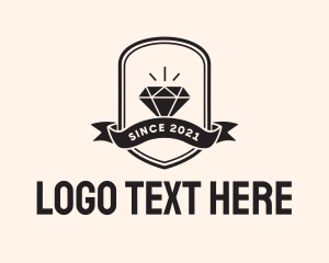 Small Business - Diamond Gem Jewel Banner logo design