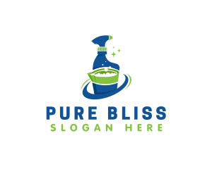 Housekeeping Cleaning Spray logo design