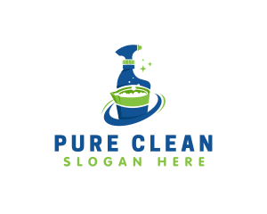 Housekeeping Cleaning Spray logo design