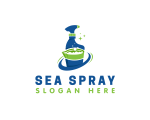 Housekeeping Cleaning Spray logo design