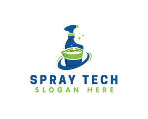 Housekeeping Cleaning Spray logo design