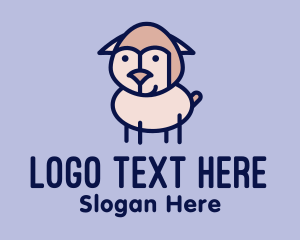 Sheep - Cute Smiling Sheep logo design