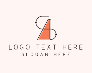 Letter As - Modern Segment Tech logo design