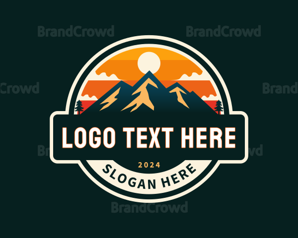 Outdoor Mountain Sunset Logo