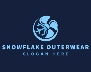 Industrial Propeller Snowflake logo design