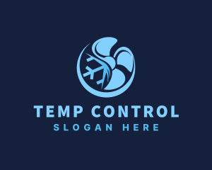 Thermostat - Industrial Propeller Snowflake logo design