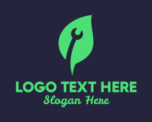 Repair Shop - Green Leaf Repair logo design