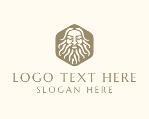 Mythology - Greek God Silhouette logo design