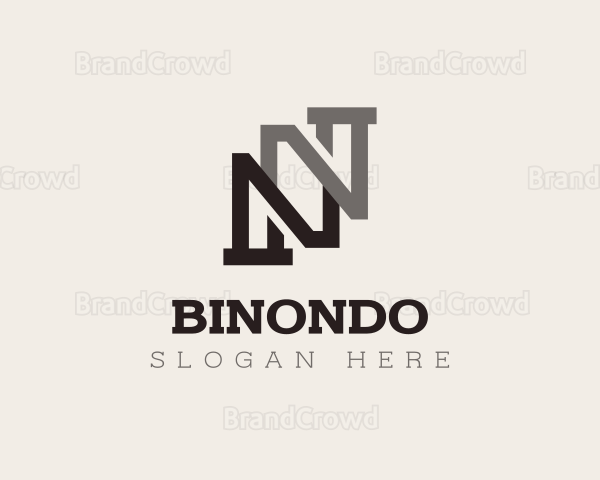 Industrial Builder Structure Letter N Logo