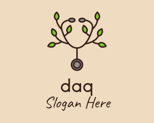 Medical Device - Organic Leaf Stethoscope logo design