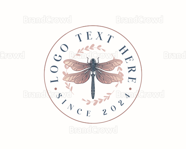 Dragonfly Wing Insect Logo