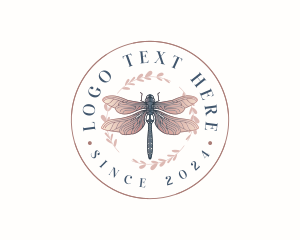 Dragonfly Wing Insect Logo