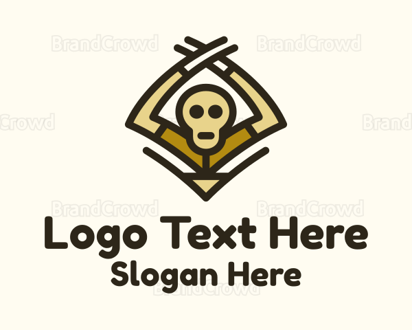 Skull Ghoul Villain Logo