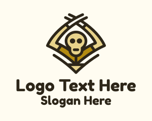 Skull Ghoul Villain logo design