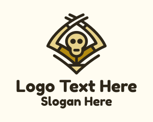 Creepy - Skull Ghoul Villain logo design