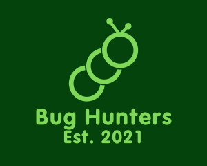 Entomology - Minimalist Green Caterpillar logo design