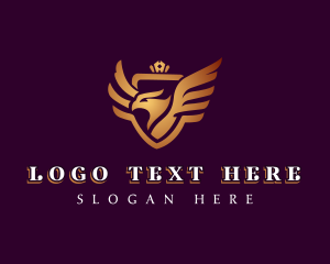 Luxury - Royal Crown Phoenix logo design