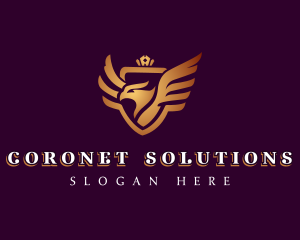 Coronet - Royal Crown Phoenix logo design