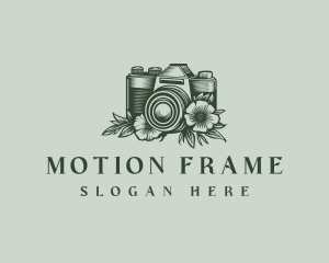 Photography Camera Floral logo design