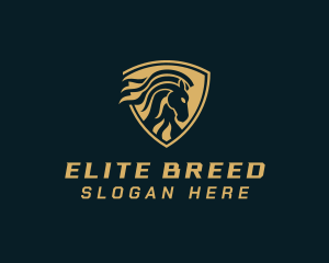 Equine Horse Shield logo design