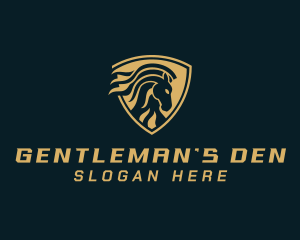 Equine Horse Shield logo design