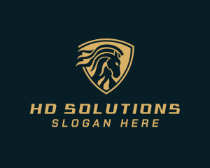 Equine Horse Shield logo design