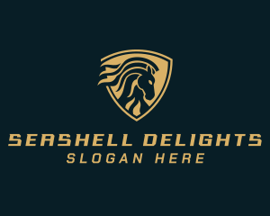 Equine Horse Shield logo design