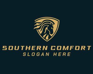 Equine Horse Shield logo design