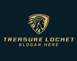 Equine Horse Shield logo design