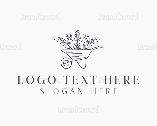 Backyard Gardening Wheelbarrow Logo