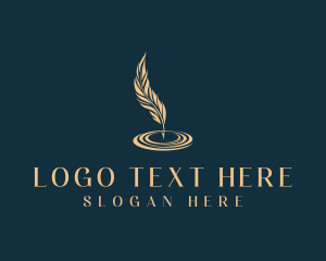 Writing - Feather Quill Ink logo design