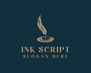 Feather Quill Ink logo design