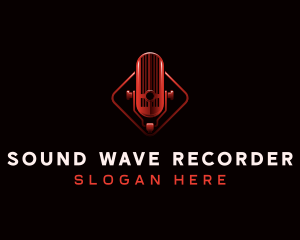 Podcast Recording Microphone logo design