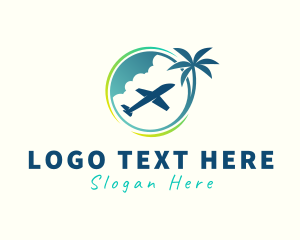 Tree - Travel Fly Airplane logo design