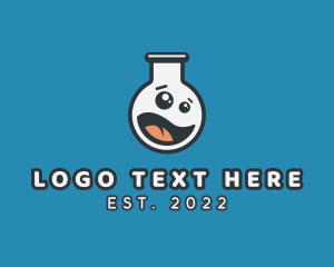 Research - Laboratory Flask Emoji logo design