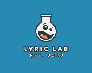 Laboratory Flask Emoji logo design