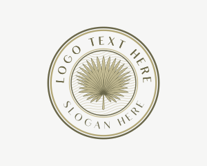 Flower Shop - Palm Tree Leaf logo design