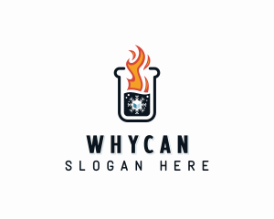 Hot - Flame Ice Beaker logo design