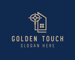 Gold House Key logo design