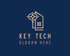 Gold House Key logo design