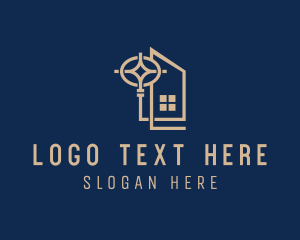 Mortgage - Gold House Key logo design