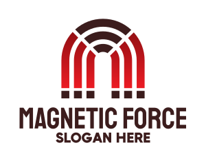 Magnetism - Wi-Fi Signal Magnet logo design