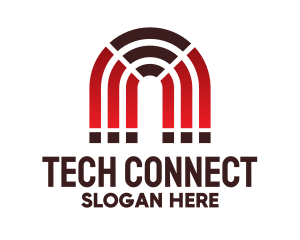 Modem - Wi-Fi Signal Magnet logo design