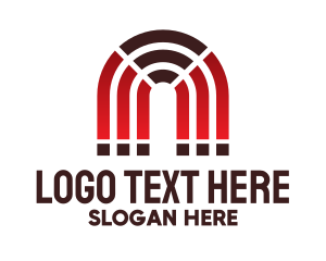 Electromagnetic - Wi-Fi Signal Magnet logo design