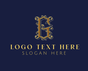 Gold - Luxury Gothic Letter G Business logo design