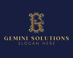 Luxury Gothic Letter G Business logo design