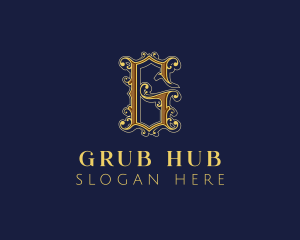 Luxury Gothic Letter G Business logo design