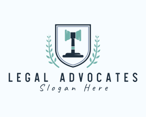 Legal Court Gavel logo design