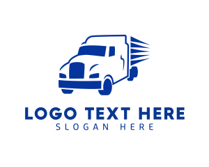 Truck - Blue Express Cargo logo design