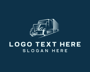 Trailer - Haulage Truck Courier logo design